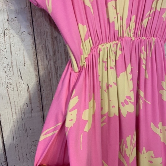 Pink floral Samsoe Samsoe Dress XXS Fits Like M! - Picture 5 of 8